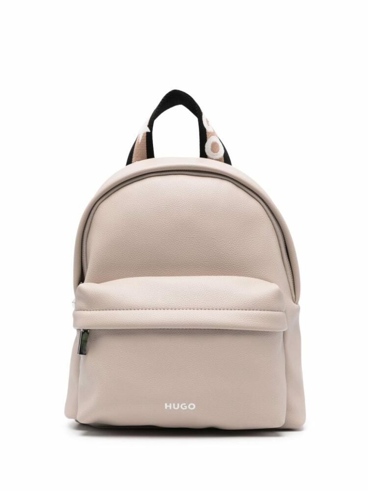 HUGO logo-stamp backpack - Neutrals Cover