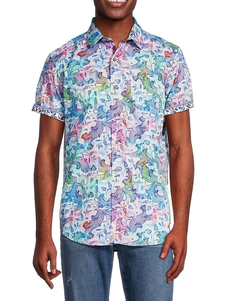 Robert Graham Men's Wilmes Floral Shirt - Blue Cover