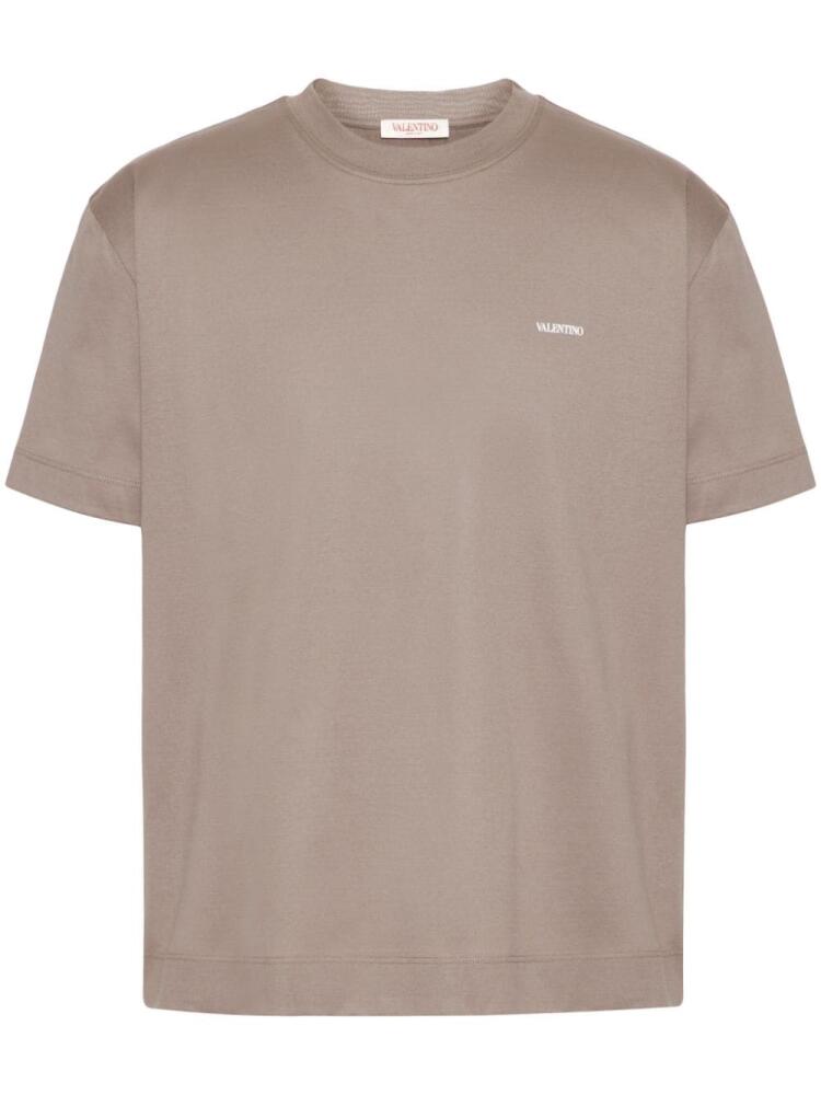 Valentino Garavani logo-print cotton T-shirt - Brown Cover