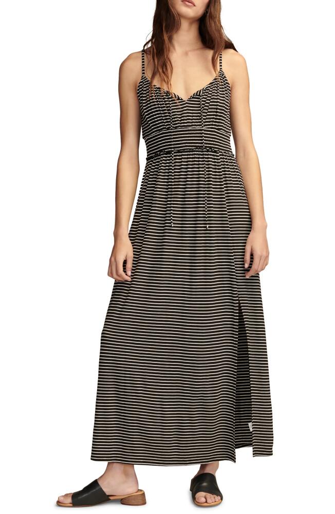 Lucky Brand Stripe Sandwash Tank Maxi Dress in Black Stripe Cover