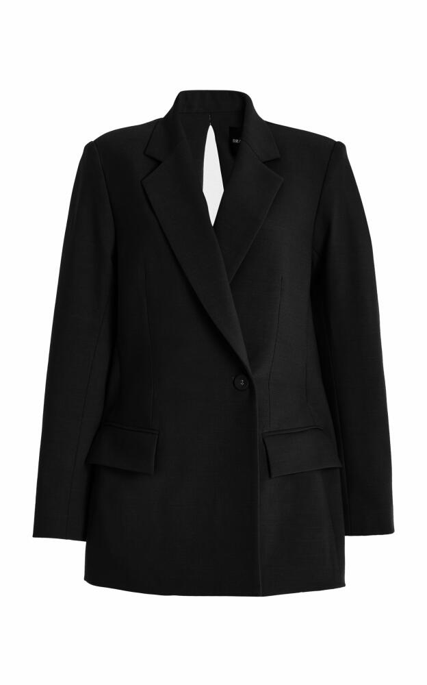 Brandon Maxwell - The Riley Double-Breasted Wool-Blend Jacket - Black Cover