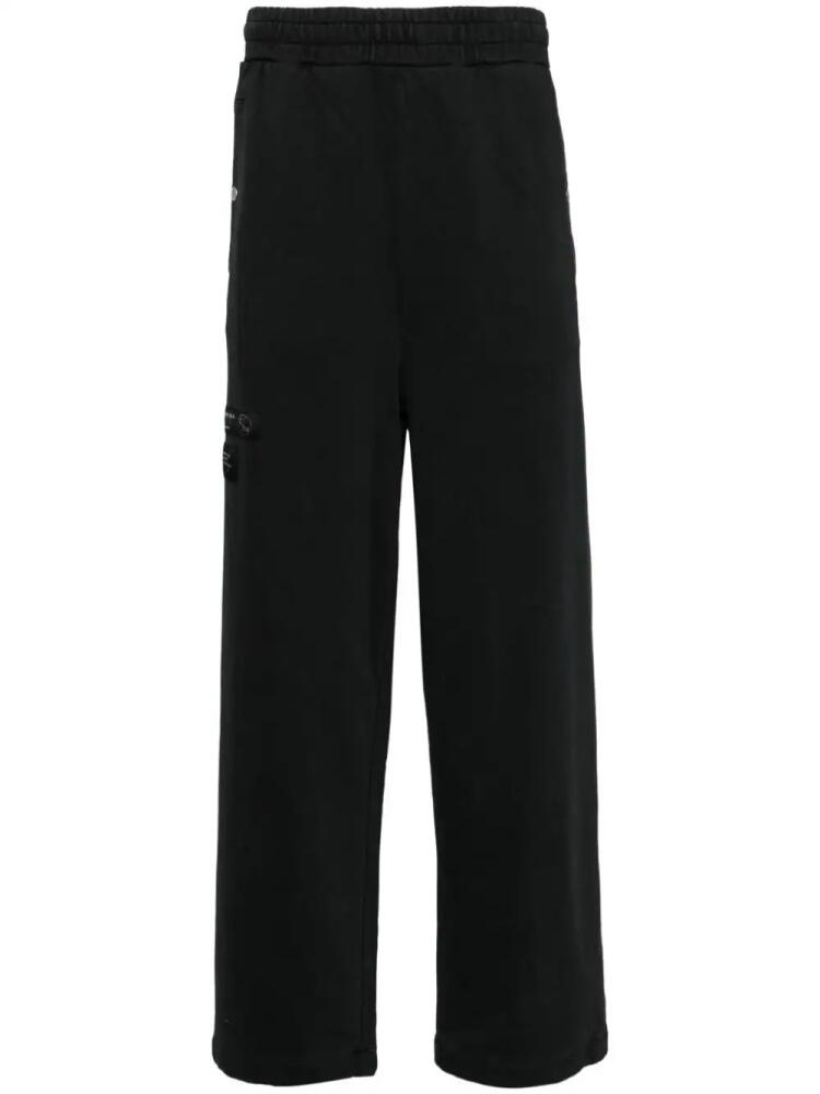 izzue logo-patch cotton track pants - Black Cover