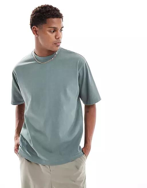 Pull & Bear washed T-shirt in blue-Green Cover