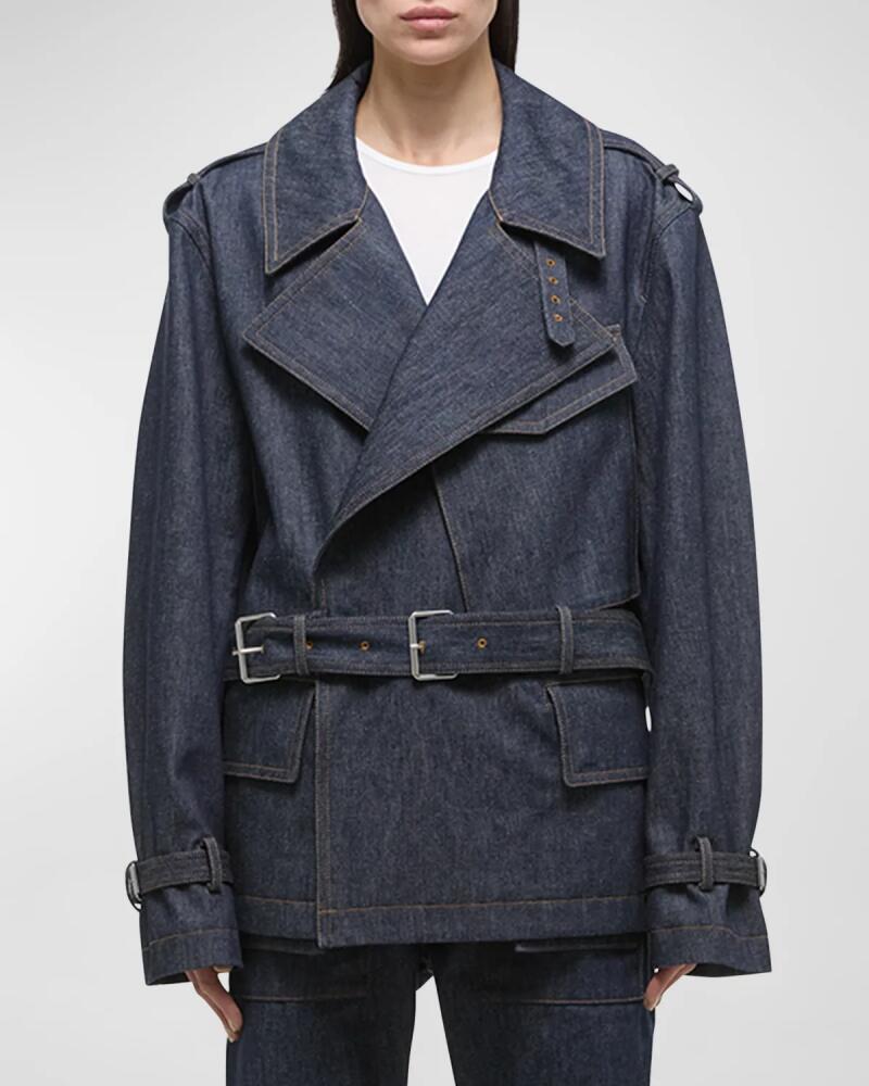 Helmut Lang Denim Rider Trench Coat Cover