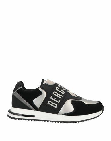 Bikkembergs Woman Sneakers Black Textile fibers, Soft Leather Cover