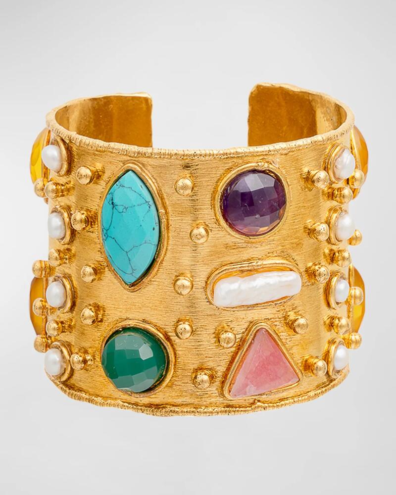 Sylvia Toledano Manchette Cuff Bracelet in Multicolor Summer Cover