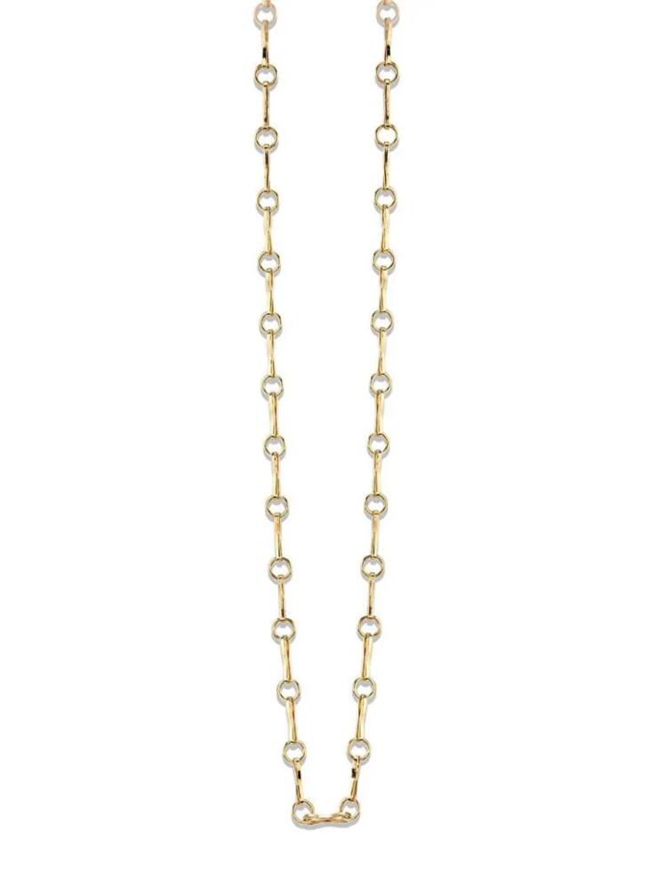 Azlee 18kt yellow gold large circle link chain Cover