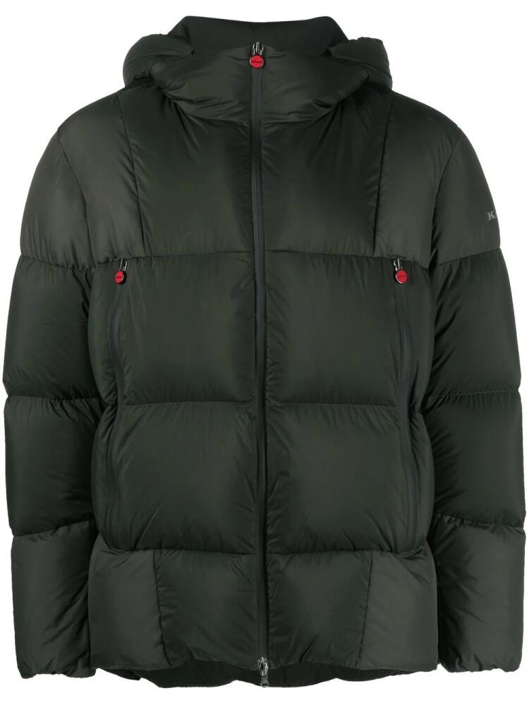 Kiton hooded down puffer jacket - Black Cover