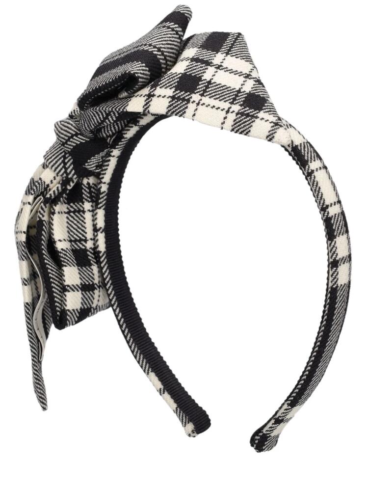 ALESSANDRA RICH Tartan Headband W/ Bow Cover