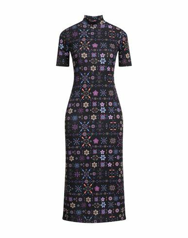 Desigual Woman Midi dress Black Polyester, Elastane Cover