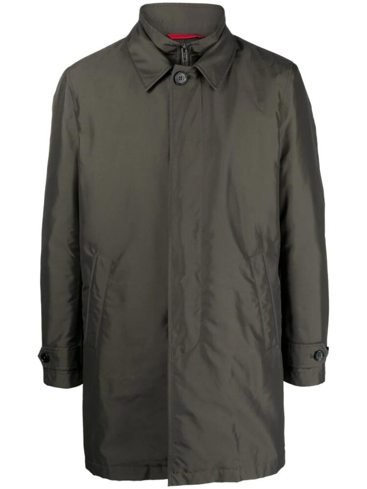 Fay double-layer camp-collar coat - Green Cover