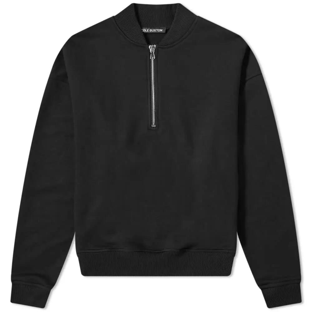 Cole Buxton Men's Warm Up Quarter Zip Sweat in Black Cover