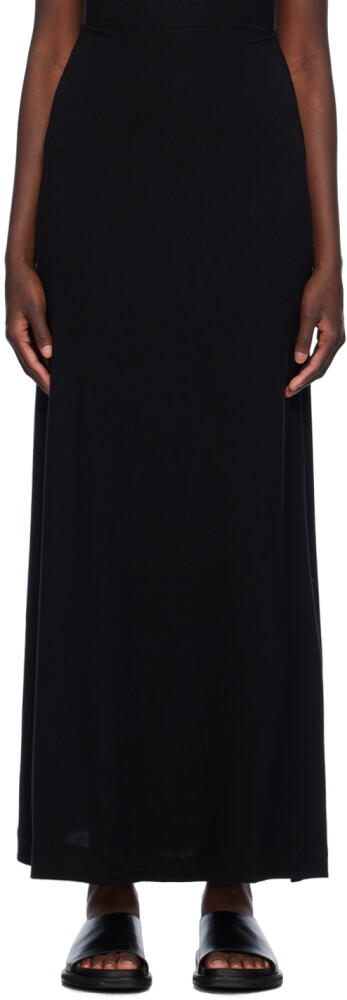 LESET Black Lauren Maxi Skirt Cover