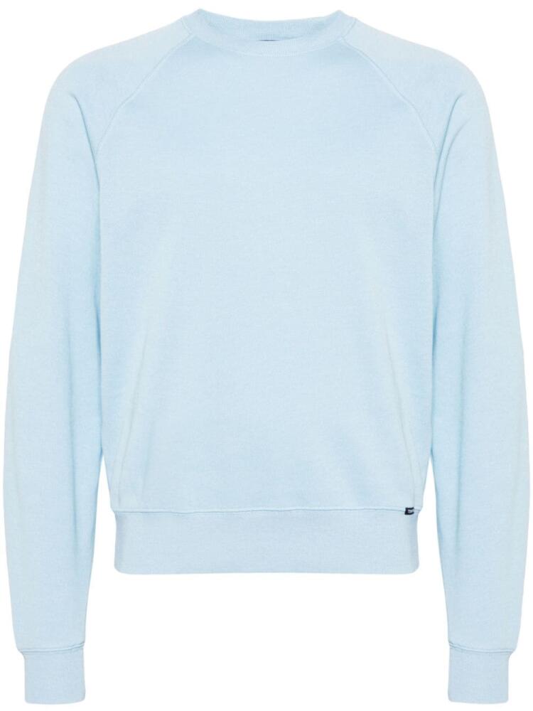 TOM FORD mélange cotton-blend sweatshirt - Blue Cover