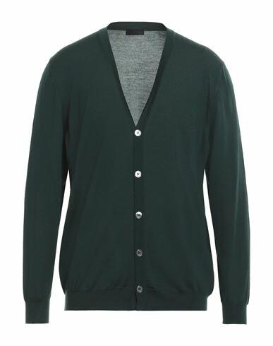 Drumohr Man Cardigan Dark green Merino Wool Cover