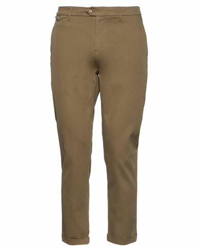 0/zero Construction Man Pants Military green Cotton, Elastane Cover