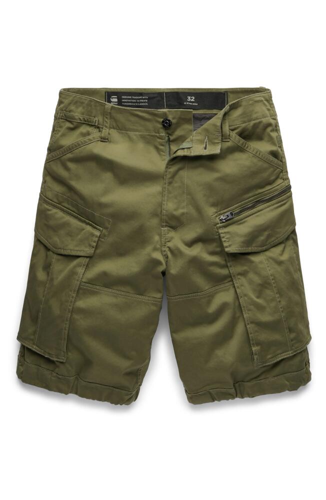 G-Star RAW Rovic Zip Loose Shorts in Sage Cover