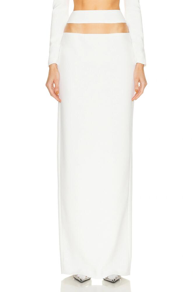 MONOT Cut Out Maxi Skirt in White Cover