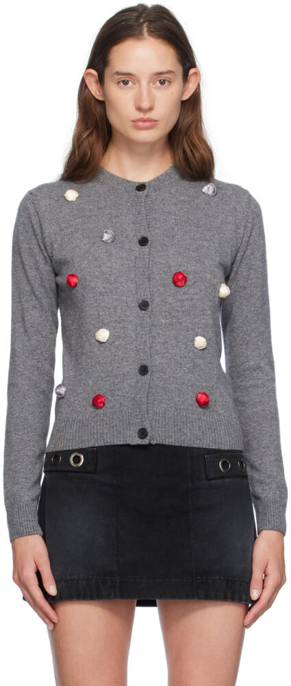 MSGM Gray Roses Cardigan Cover