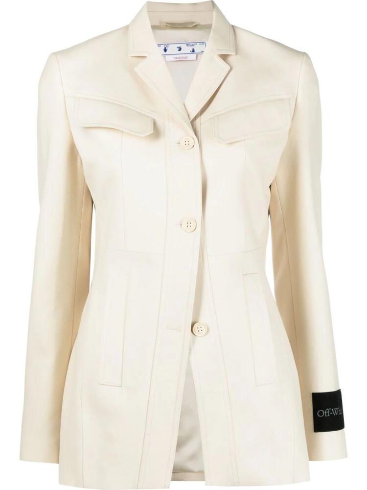 Off-White single-breasted wool blazer - Neutrals Cover