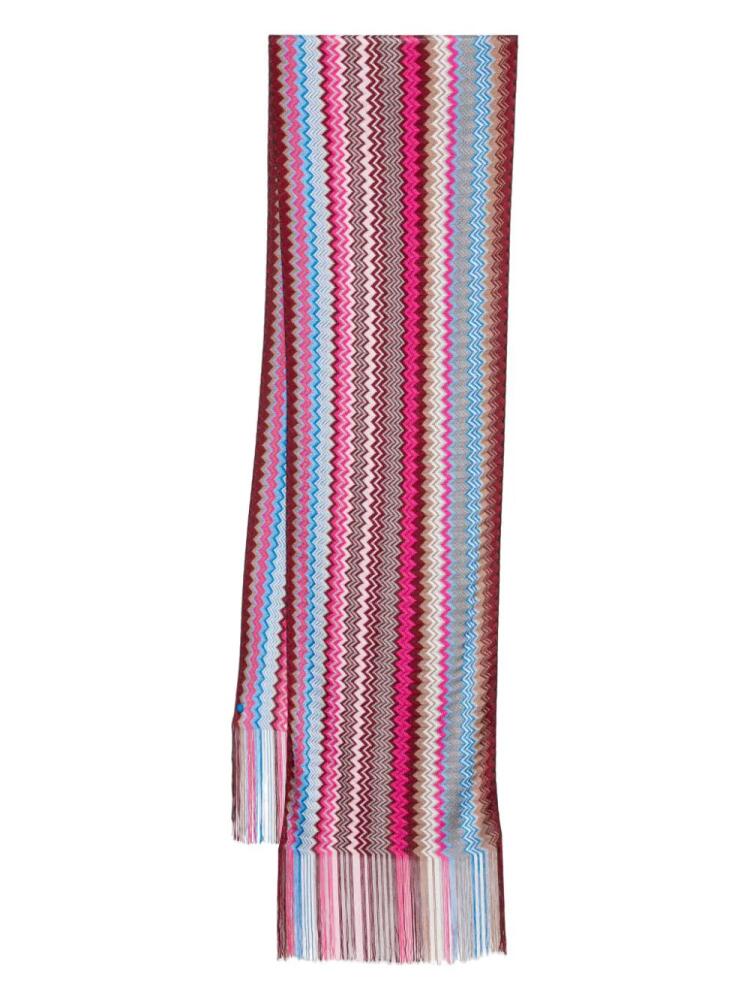 Missoni zigzag-woven scarf - Pink Cover