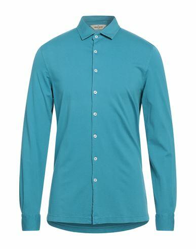 Gran Sasso Man Shirt Pastel blue Cotton Cover