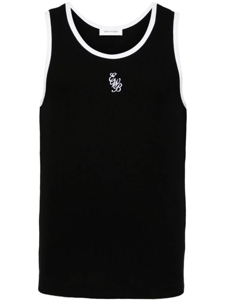 Ernest W. Baker logo-embroidered tank top - Black Cover