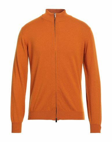 Filippo De Laurentiis Man Cardigan Orange Cashmere Cover