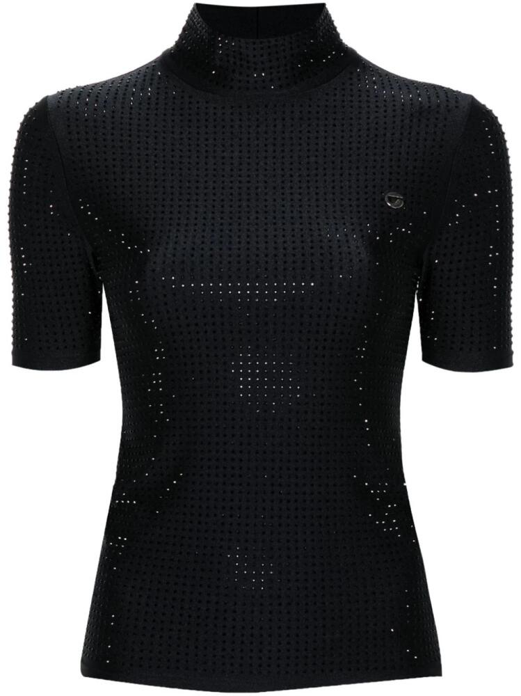 Coperni crystal-embellished high-neck T-shirt - Black Cover