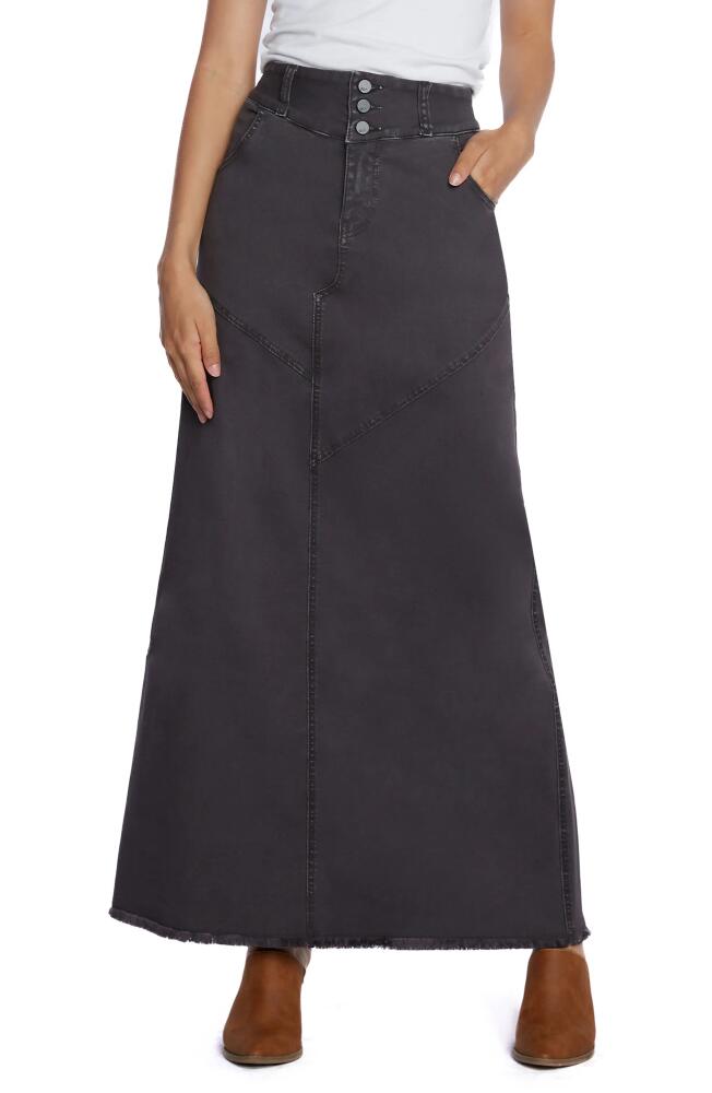 Wash Lab Denim Pieced Denim Maxi Skirt in Dark Smoke Cover