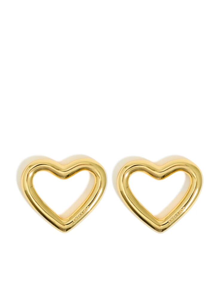 Bimba y Lola heart-shaped stud earrings - Gold Cover