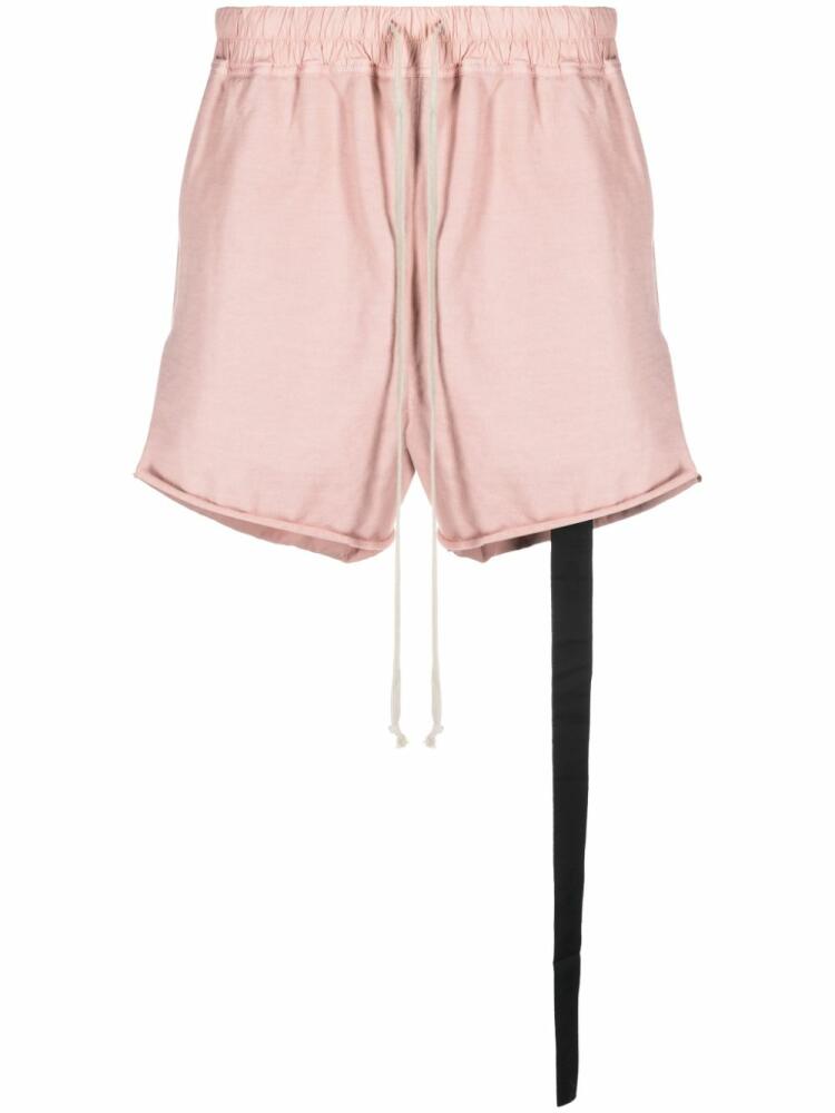 Rick Owens DRKSHDW drawstring waist organic cotton shorts - Pink Cover