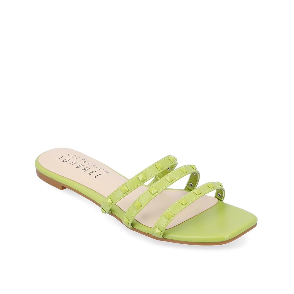 Journee Collection Camarie Slide Sandal | Women's | Dark Green Cover