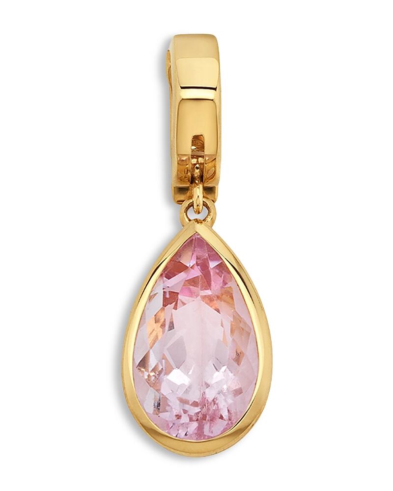 Marina B 18K Yellow Gold Trisolina Morganite Teardrop Pendant Cover