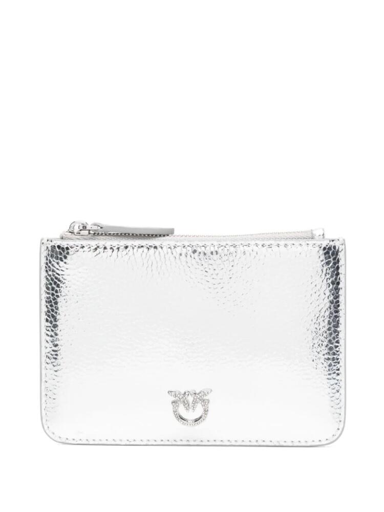 PINKO metallic-finish wallet - Grey Cover