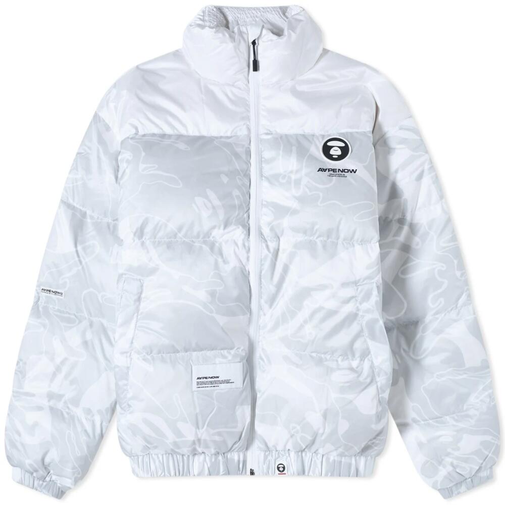 Men's AAPE Now Camo Down Jacket in White (Multi) Cover