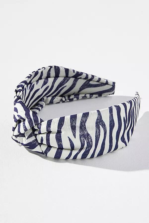 By Anthropologie Everly Zebra Knot Headband Cover