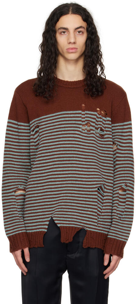 Charles Jeffrey LOVERBOY Brown Mega Shred Sweater Cover