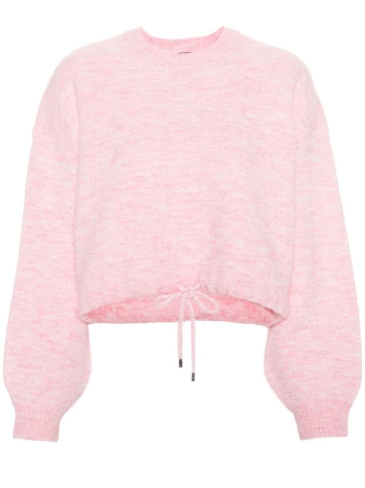 Maje mélange-effect drop-shoulder jumper - Pink Cover