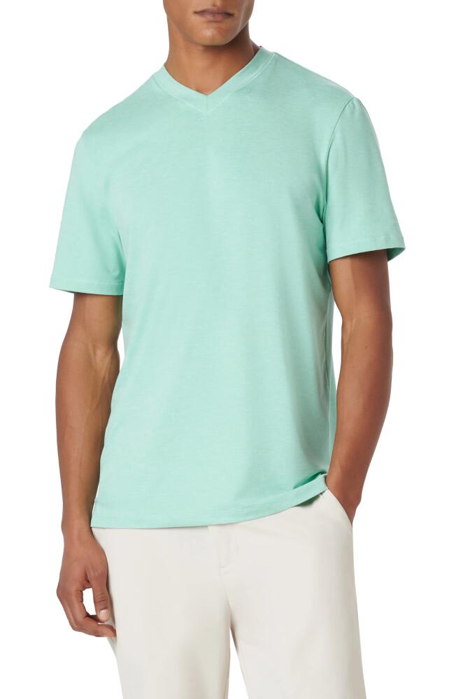 Bugatchi V-Neck Performance T-Shirt in Mint Cover