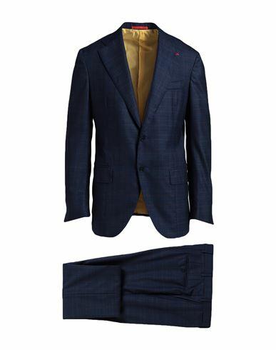 Isaia Man Suit Navy blue Wool Cover