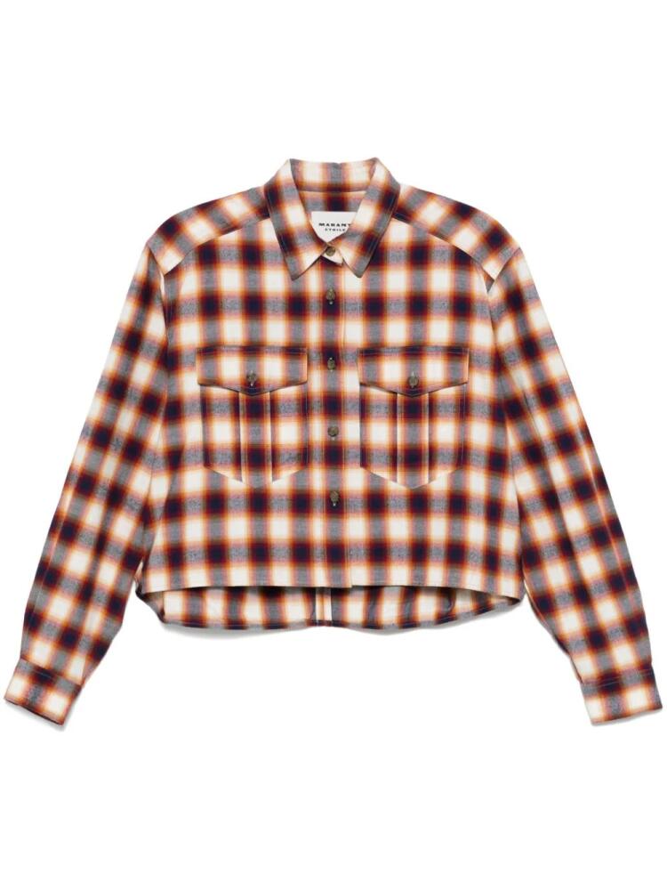 MARANT ÉTOILE Telina cropped shirt - Orange Cover