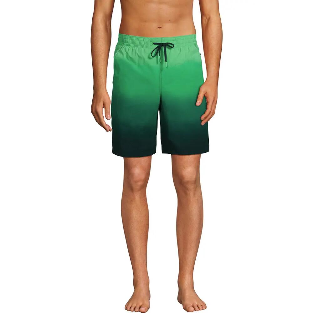 Lands' End 9" Volley Swim Trunks in Deep Balsam/wintergreen Ombre Cover