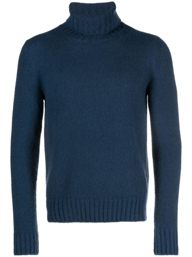 TOM FORD roll-neck cashmere-silk jumper - Blue Cover