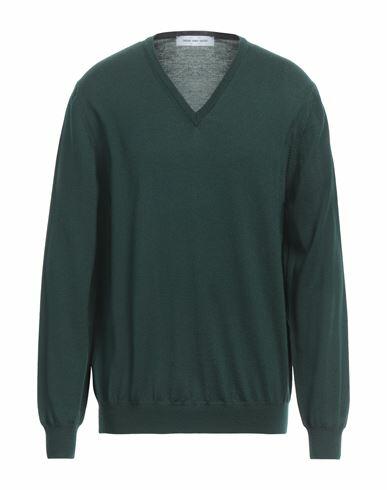 Gran Sasso Man Sweater Dark green Virgin Wool Cover