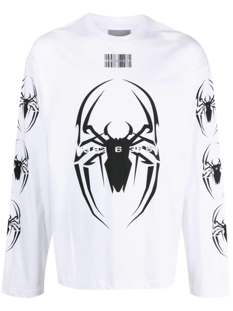 VTMNTS graphic-print long-sleeved T-shirt - White Cover