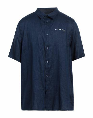 Richmond X Man Shirt Blue Linen Cover