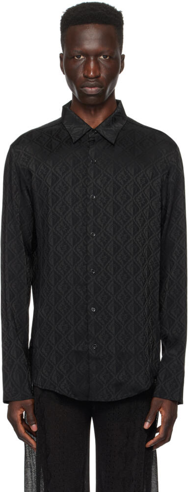 Marine Serre Black Jacquard Shirt Cover