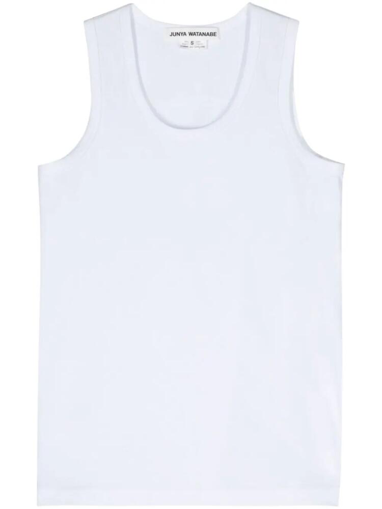 Junya Watanabe scoop-neck cotton tank top - White Cover