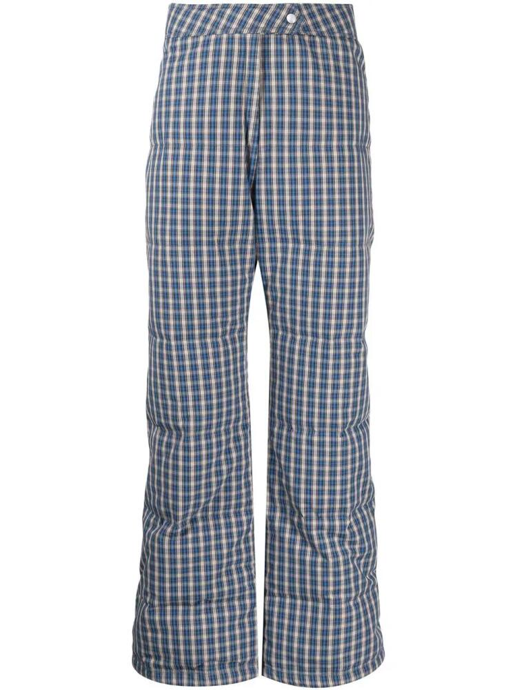 ERL wide-leg checked trousers - Blue Cover